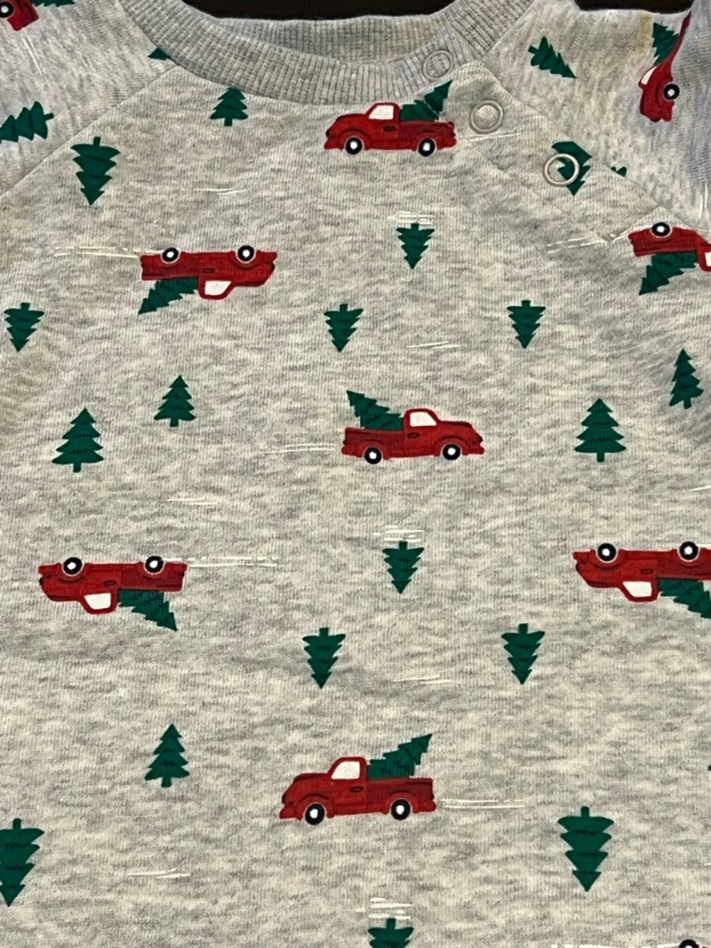 New - Tucker + Tate Christmas Truck Print One-Piece Romper | 9 Months